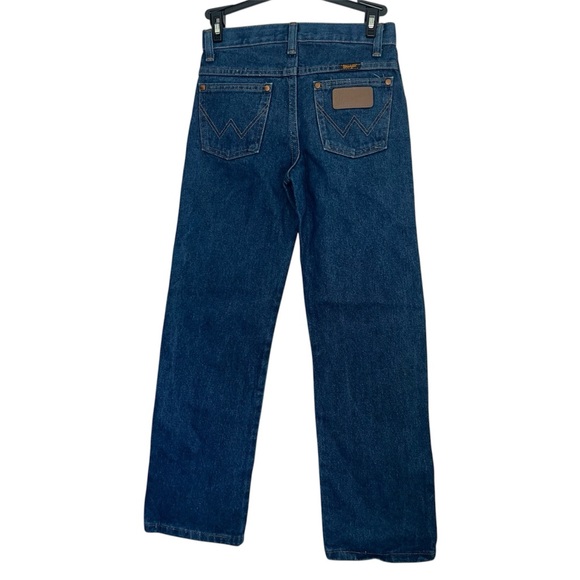 Wrangler Boys Cowboy Cut Original Fit Denim Jeans Size 10 Reg Adjustable Waist - Picture 2 of 13